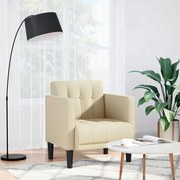 vidaXL Poltrona com apoio de braços 53 cm tecido creme