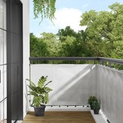 vidaXL Tela de varanda 90x700 cm 100% poliéster oxford cinzento-claro