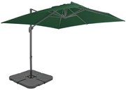 Guarda-sol de jardim com base portátil verde