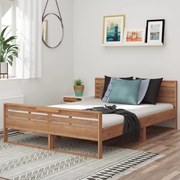 vidaXL Estrutura de cama 140x200 cm madeira de teca maciça