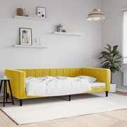 vidaXL Sofá-cama 100x200 cm veludo amarelo