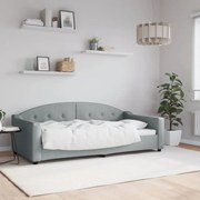 vidaXL Sofá-cama 90x190 cm tecido cinzento-claro