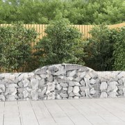 vidaXL Cestos gabião arqueados 8 pcs 300x30x60/80 cm ferro galvanizado