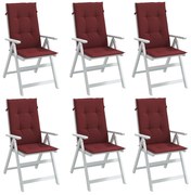 vidaXL Almofadões cadeiras altas 6 pcs 120x50x4 cm mesclado tecido