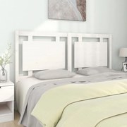 vidaXL Cabeceira de cama 155,5x4x100 cm madeira de pinho maciça branco