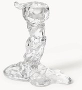 Castiçal de vidro artesanal Drip