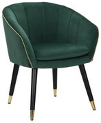 POLTRONA PARIS VERDE/OURO CM 62X58X78
