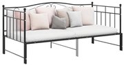 Estrutura sofá-cama de puxar 90x200 cm metal preto