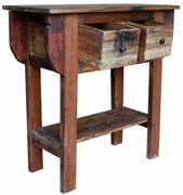 Mesa consola 80x35x80 cm mistura de madeiras recicladas