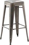 Banqueta Alta Empilhável Em Aço Lix Cinzento Escovado & ↑75 Cm - Sklum
