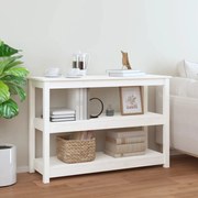 vidaXL Mesa consola 110x40x74 cm pinho maciço branco