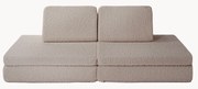 Sofá de brincar modular em teddy para crianças artesanal Mila