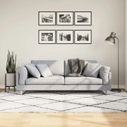 vidaXL Tapete shaggy de pelo alto PAMPLONA 160x230 cm creme e preto