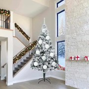 vidaXL Conjunto de Bolas de Natal XXL 3 pcs Branco Plástico