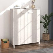 vidaXL Sapateira HAMAR 85x40x108 cm pinho maciço branco