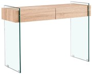 Consola de Entrada GIOVANNA – 110x40x76 cm – Madeira e Vidro Temperado