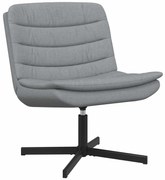 vidaXL Cadeira giratória Cinzento-claro 63 x 75 x 76 cm tecido