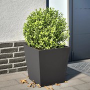 vidaXL Vaso/floreira de jardim 40x40x40 cm aço preto