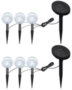 vidaXL Candeeiros de jardim 6 pcs LED com estacas e painéis solares