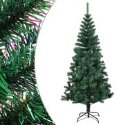 vidaXL Árvore Natal artificial c/ pontas iridescentes 240 cm PVC verde