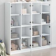 vidaXL Estante c/ portas 136x37x142 cm derivados de madeira branco