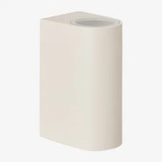 Aplique Exterior Em Alumínio Com 2 Pontos De Luz Pevot Tapioca Bege & ↑15 Cm - Sklum