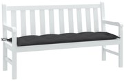 vidaXL Almofadão banco de jardim 150x50x7cm mesclado tecido antracite