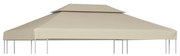 vidaXL Cobertura de substituição p/ gazebo 310 g/m² bege 3x4 m