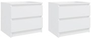 806194 vidaXL Mesas de cabeceira 2 pcs derivados de madeira branco