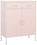 vidaXL Armário de arrumação aço 80x35x101,5 cm rosa