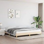 Estrutura de cama tecido cor creme 200x200 cm