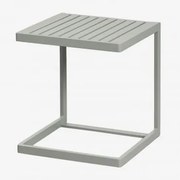 Mesa De Apoio Para Jardim Quadrada 40x40 Cm Em Alumínio Dulem Verde Cáqui - Sklum