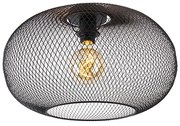 Candeeiro de tecto moderno preto 45cm - MESH BALL Moderno