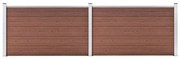 vidaXL Painel de vedação para jardim 353x106 cm WPC castanho