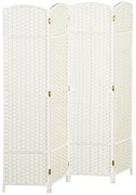 Biombo de 4 Painéis Separador de Ambientes Dobrável 160x170 cm Biombo