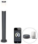 LED Candeeiro de poste exterior inteligente antracite 80 cm com Wi-Fi P45 - Rox Moderno