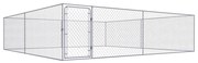 vidaXL Canil de exterior em aço galvanizado 4x4x1 m