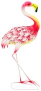 Outsunny Estátua Jardim Flamingo Metal Decoração Exterior Resistente Intempéries 27x14x60 cm Rosa | Aosom Portugal