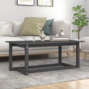 vidaXL Mesa de centro 110x55x45 cm madeira de pinho maciça cinzento