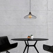 Chandelier Depay – Preto Antique – 36 x 36 x 30-120 cm