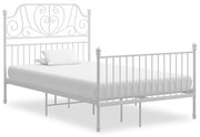 vidaXL Estrutura de cama 120x200 cm metal branco