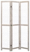 vidaXL Biombo com 3 painéis 105x165 cm madeira maciça branco
