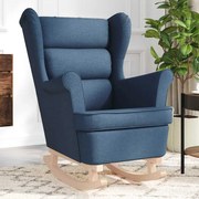 vidaXL Cadeira de baloiço 74x90x102 cm tecido azul