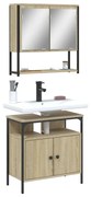 vidaXL 2 pcs conj. móveis casa banho derivados madeira carvalho sonoma