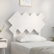 vidaXL Cabeceira de cama 92x3x81 cm pinho maciço branco