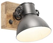 Projetores industriais cinzento escuro com madeira de manga 18 cm - Mangoes