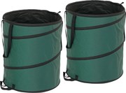 Outsunny Saco de jardim 2x160L impermeável saco para resíduos de jardim com alças de transporte, saco de folhas robusto estável Verde | Aosom Portugal
