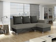 Sofá de canto Akron 100, Cama com arrumação, 215x133x95cm, 93 kg, Pernas: Plástico