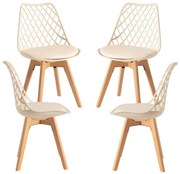 Pack 4 Cadeiras Mima - Beige