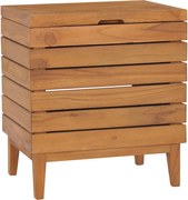 vidaXL Cesto para roupa suja 40x30x45 cm madeira de teca maciça